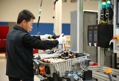 Fábrica de baterías de BMW Brilliance Automotive en Shenyang (China).
