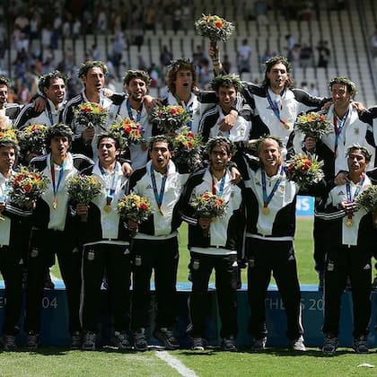 Fabricio Coloccini y una postal inolvidable, el oro olímpico en Atenas 2004