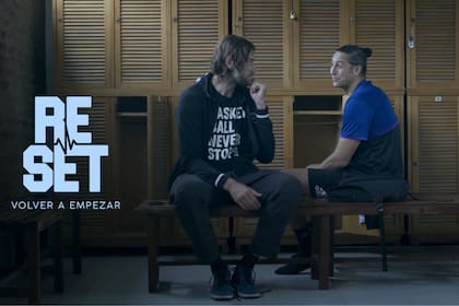Fabricio Oberto junto con Hugo Sconochini, compañeros de selección