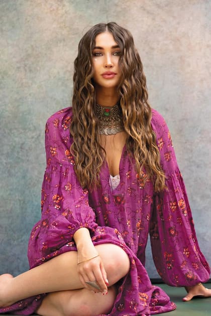 Fabulosa en
su faceta de modelo