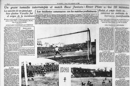 Fácsimil del diario LA NACION del 21 de septiembre de 1931