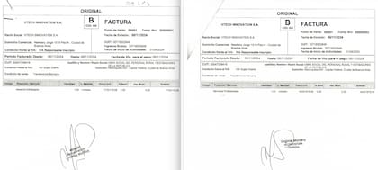 Facturas 001 y 002 de Htech a Osprera.
