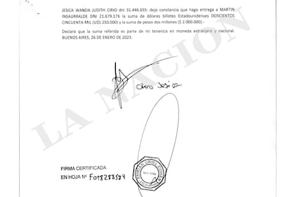 Facturas Martín Insaurralde