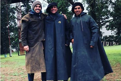 Facu y Rubén Sola en el campo