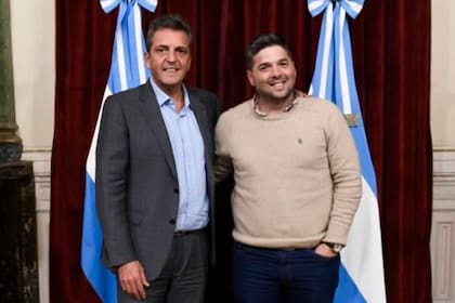Facundo Albini, hoy con prisión domiciliaria, y Sergio Massa, su exjefe político