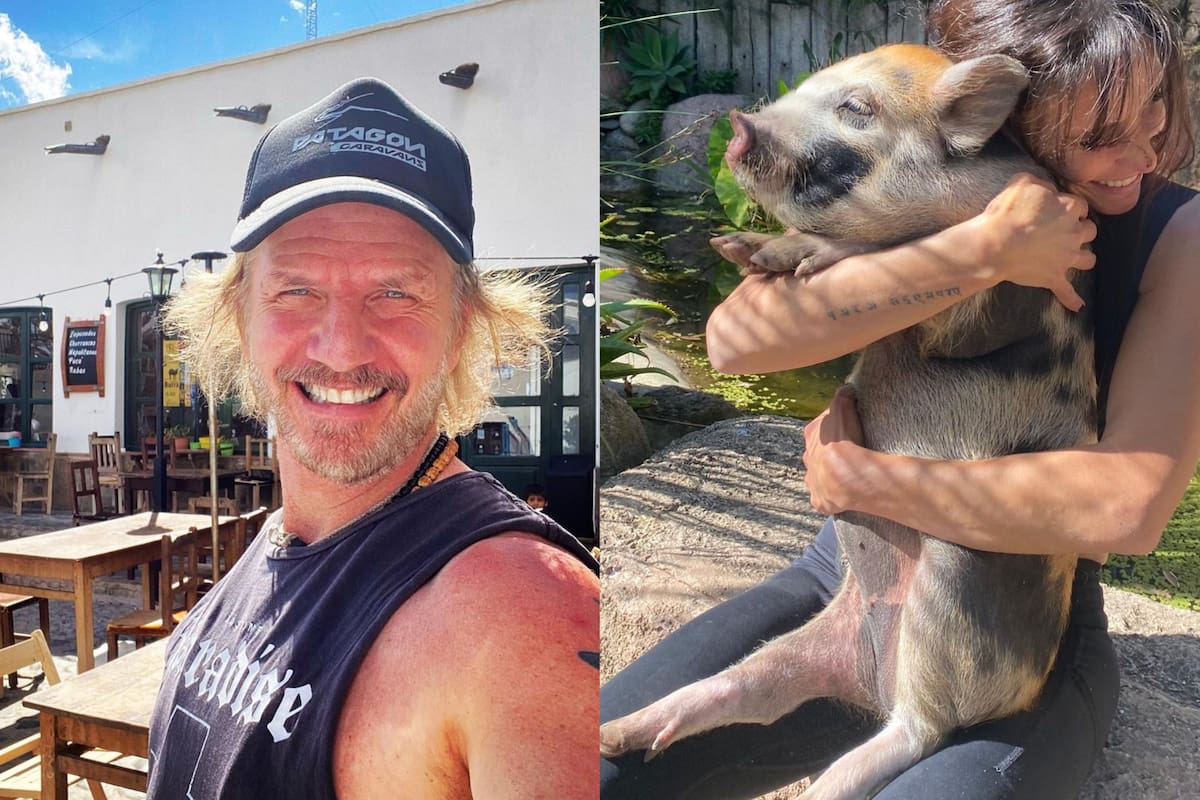 Facundo Arana y María Susini presentaron a Púa, la cerdita que adoptaron como mascota. Foto/Instagram: @facundoaranatagle @mariasusini