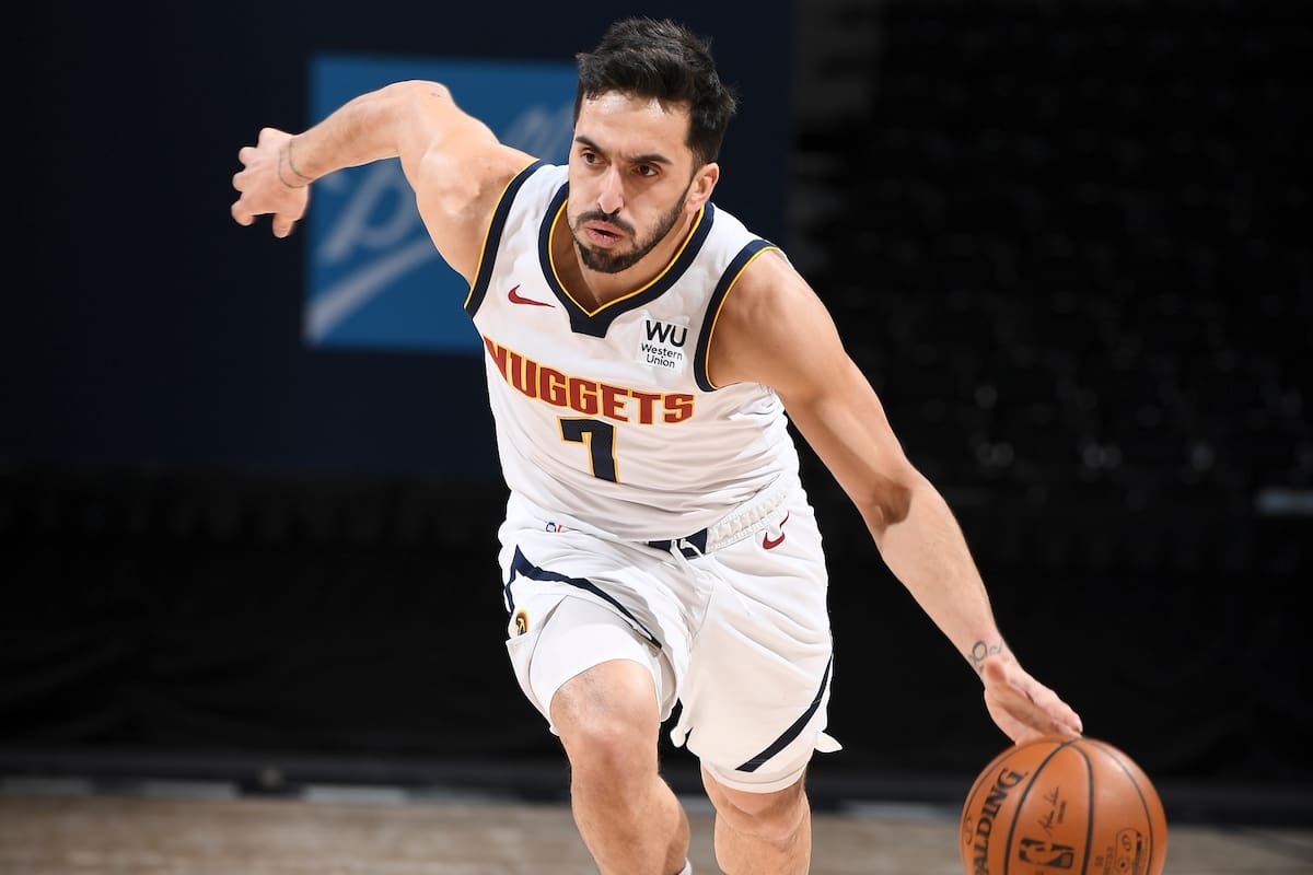 Facundo Campazzo durante el partido que disputaron los Denver Nuggets y Utah Jazz.