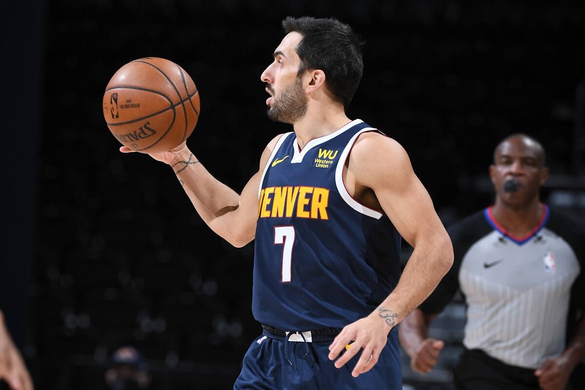Facundo Campazzo tuvo su debut oficial en la NBA con Denver Nuggets