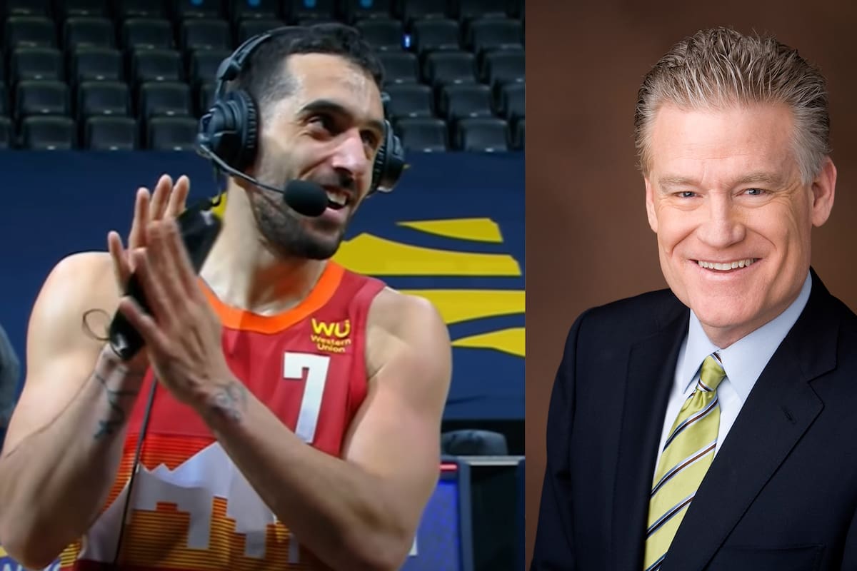 Facundo Campazzo y Chris Marlowe; el relator se ganó la simpatía de los argentinos y ahora lo invitan a comer asados