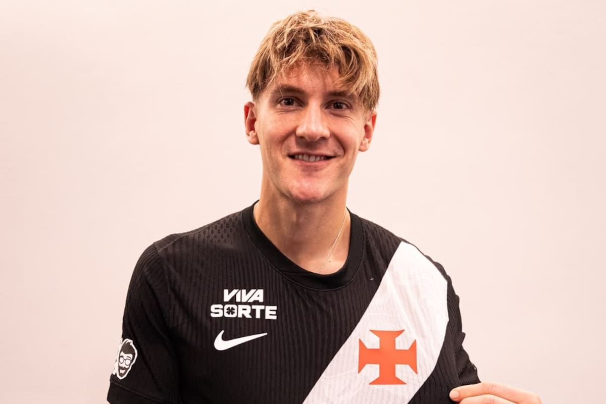 Facundo Colidio con la camiseta de Vasco Da Gama, su nuevo club
