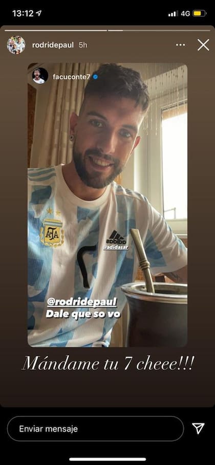 Facundo Conte le mandó un mensaje a De Paul y él le contestó con un pedido
