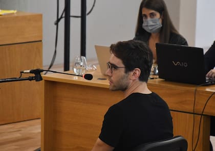Facundo Macarrón, durante su declaración en el juicio por el asesinato de su madre, Nora Dalmasso