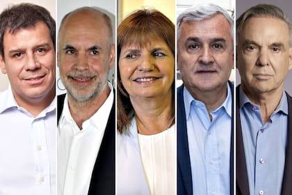 Facundo Manes, Horacio Rodríguez Larreta, Patricia Bullrich, Gerardo Morales y Miguel Ángel Pichetto