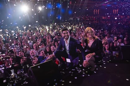 Facundo Moyano y Florencia Cañebate, que quedó a cargo del gremio antes de que él retomara la conducción formal