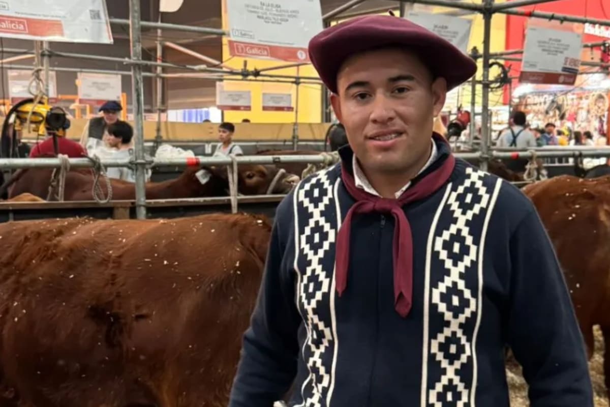Facundo Muñoz llegó desde Wheelwright, Santa Fe, por primera vez a la Exposición Rural de Palermo