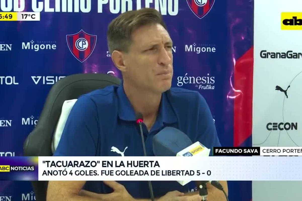 Facundo Sava, en conferencia de prensa, tras perder 5 a 0 frente a Libertad