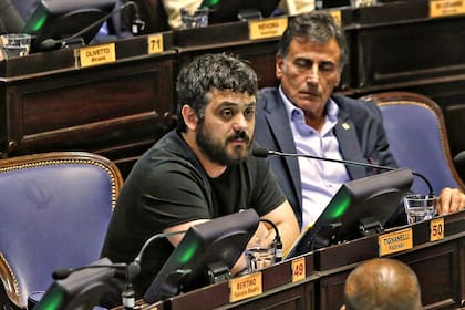 Facundo Tignanelli, al hablar en una sesión de la Cámara de Diputados bonaerense