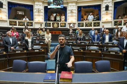Facundo Tignanelli, jefe del bloque de diputados bonaerenses de Unión por la Patria