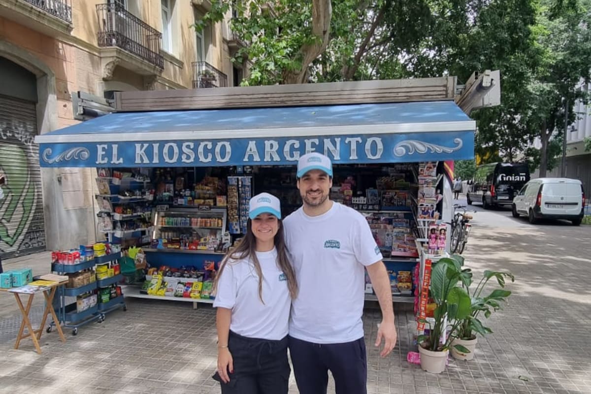 Facundo y Ailín Pérez en El Kiosco Argento, en Barcelona