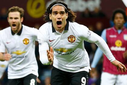 Falcao marcó el empate del Manchester United