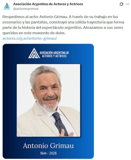 Falleció Antonio Grimau