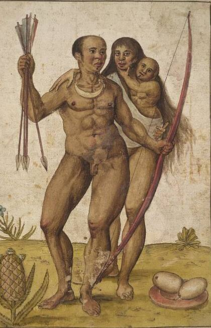 Familia de indios Tupinambá.