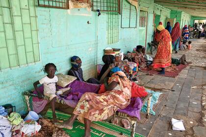 Familias desplazadas por el conflicto en Omdurmán, Sudán, el 23 de marzo del 2025.
