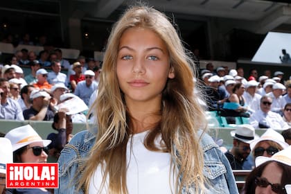 Fanática del tenis, la vemos durante un partido en Roland Garros en 2018.