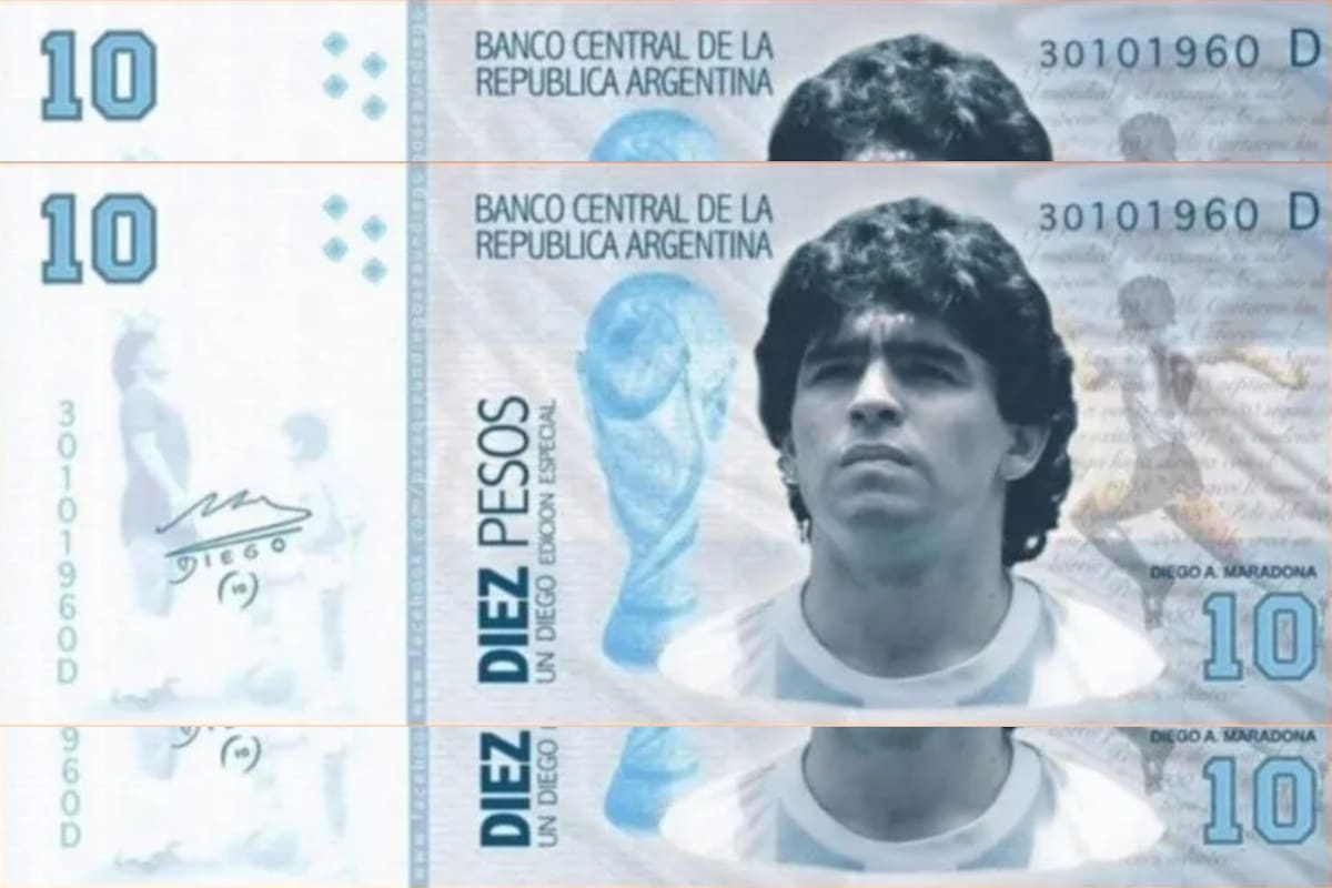 Fanáticos del astro del fútbol mundial quieren que su cara ilustre el billete de diez pesos