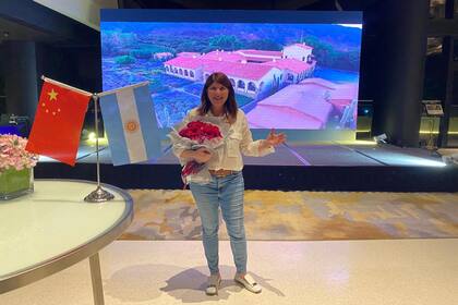 Fanny Villamayor, al mostrar Argentina desde Nanshan