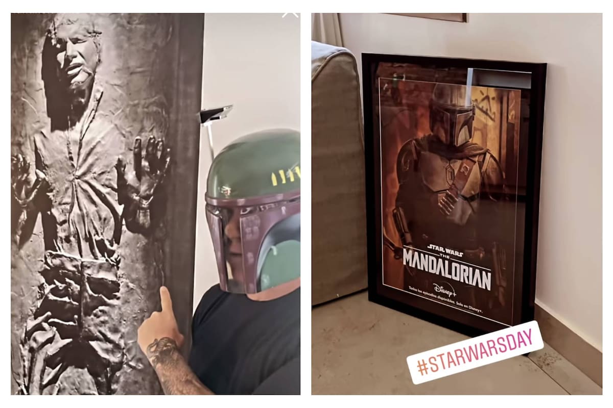 Fantino mostró los productos de Star Wars que tiene en su casa