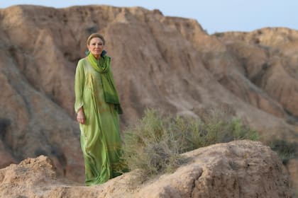 Farah Palahvi, en Marruecos, en 2018 (Photo by Luc Castel/GettyImages)