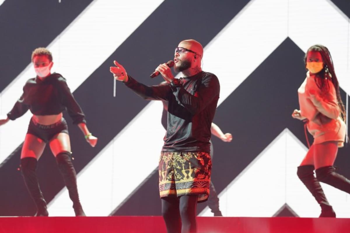 Farruko en un ensayo con protocolo, desde el BBT Center en Sunrise, Florida.