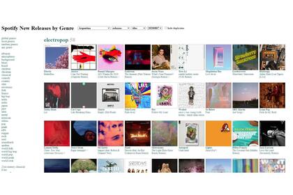 Fascinante base de datos musical