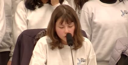 Fátima Crespo habló en representación del Coro de Niños