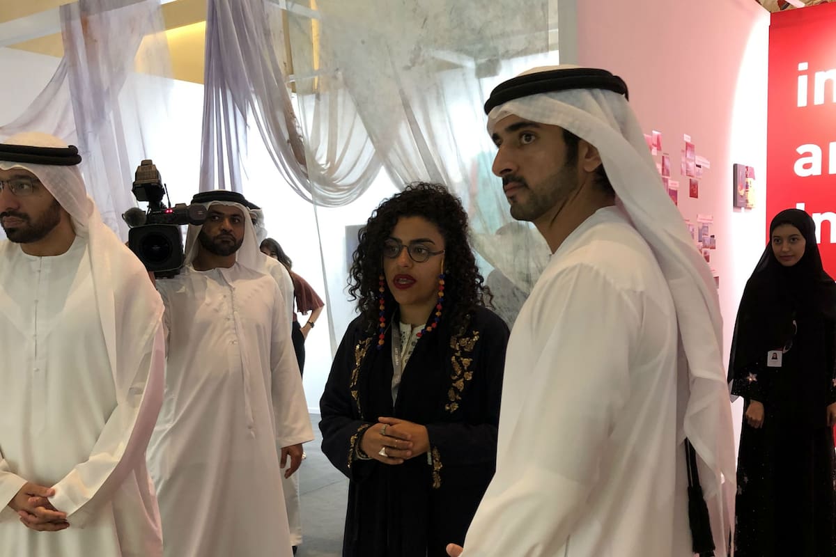 Fazza recorrió la sección Residents, dedicada a artistas de América latina