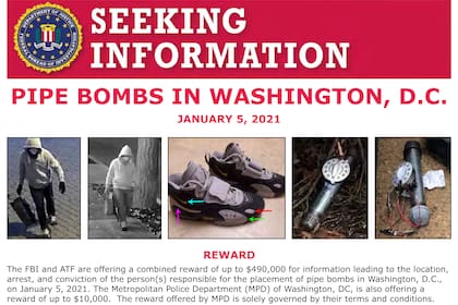 FBI publica video de un sospechoso colocando un artefacto explosivo en víspera de asalto a Capitolio
