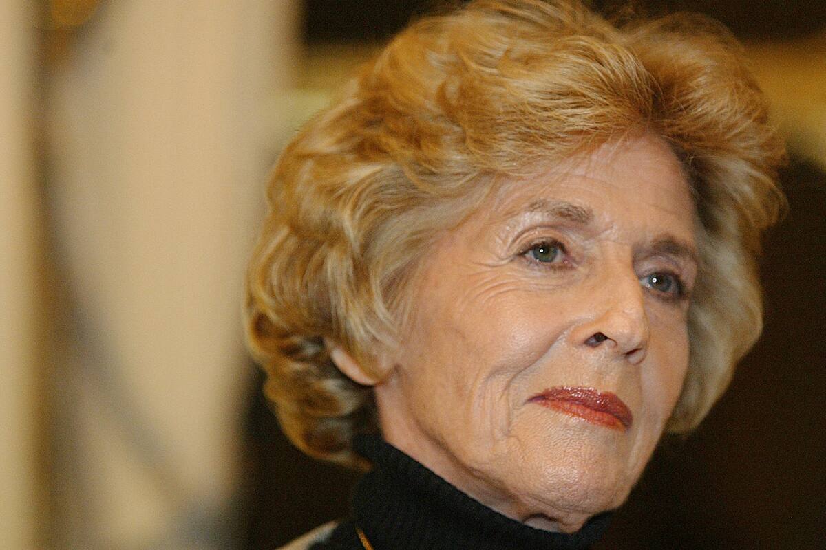 February 16, 2005, Argentine-born French writer and film director Nelly Kaplan looks on after being awarded by the Order of Arts and Letters in Paris.