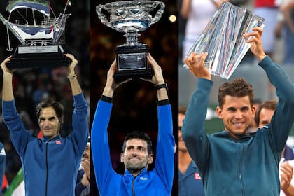 Federer, campeón en Dubai; Djokovic, vencedor en Australia, y Thiem, en Indian Wells; no hay figuritas repetidas entre los campeones
