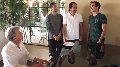 Federer, junto a Hass y Dimitrov