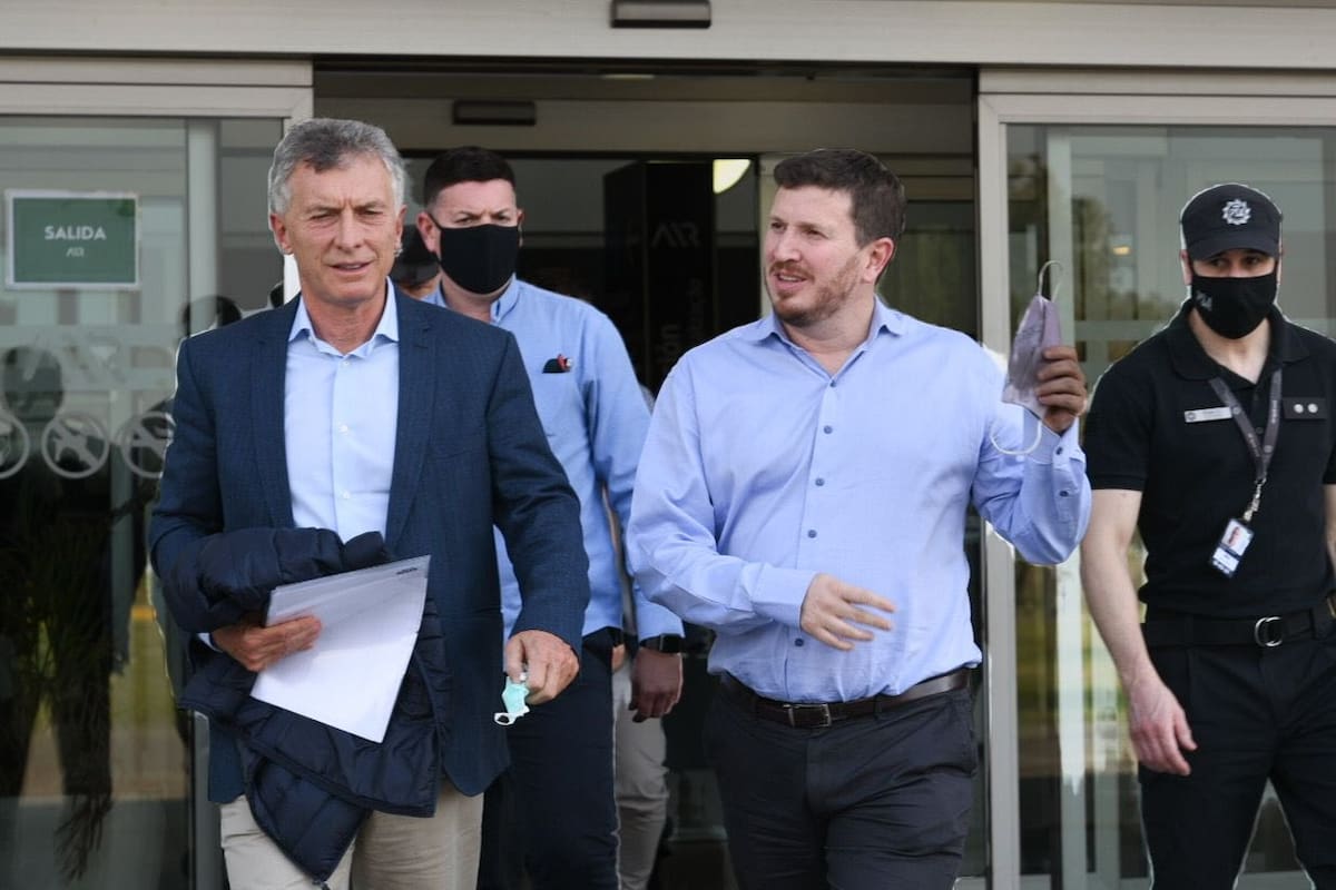 Federico Angelini, con Macri, en Rosario