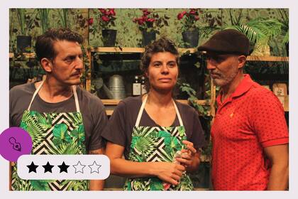 Federico Buso, Martín Tecchi y Débora Zanolli, en Caturno