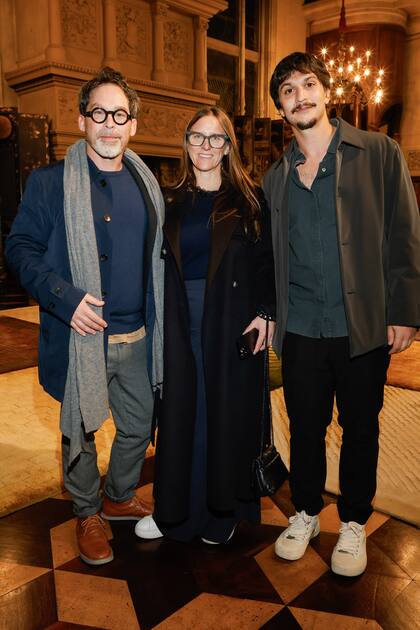 Federico Churba, junto a su mujer Heidi, y Blas Churba