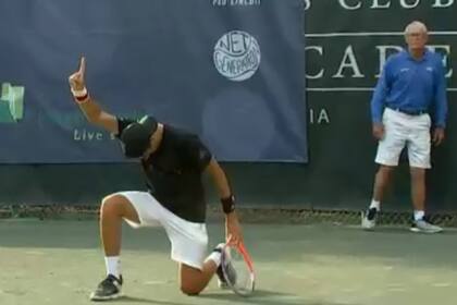 Federico Coria y el mismo festejo que hacía su hermano Guillermo, emulando al chileno Marcelo Salas