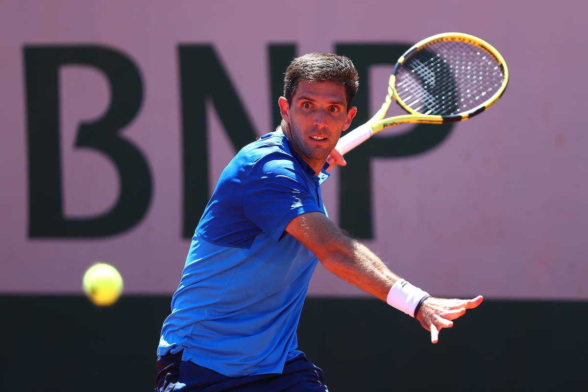 Federico Delbonis, en su mejor Roland Garros: le ganó en cinco sets a Pablo Andújar y llegó por primera vez a la tercera rueda en París