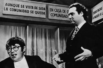 Federico en el programa de Tato Bores, en 1969