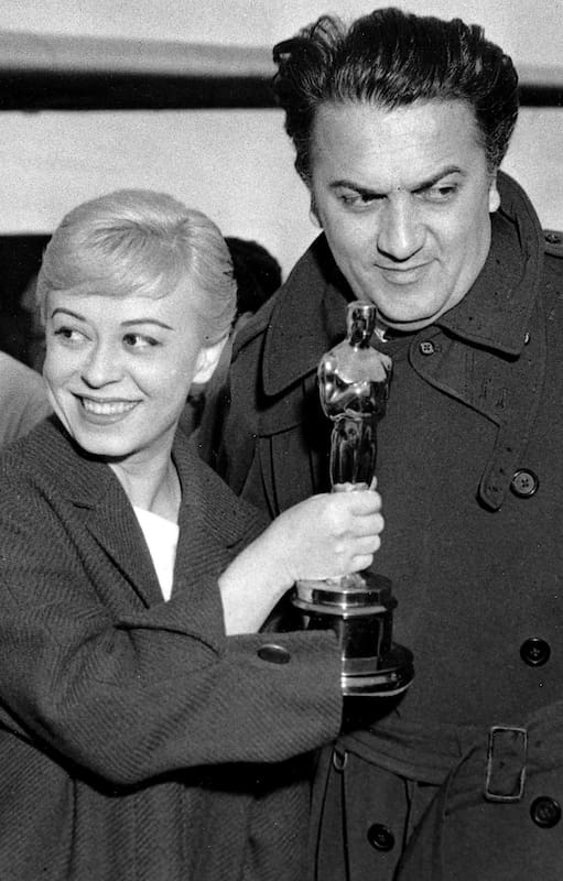 Federico Fellini y Giulietta Masina