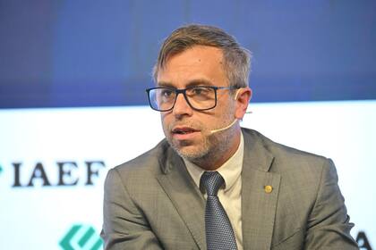 Federico Furiase, director del Banco Central, durante una exposición en el IAEF