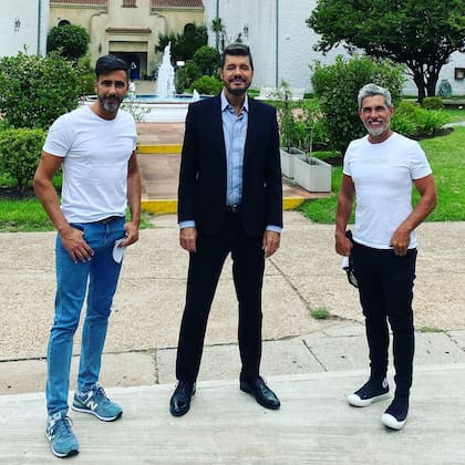 Federico Hoppe, Marcelo Tinelli y Pablo 'Chato' Prada (Foto: Instagram @hoppefede)