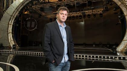 Federico Levrino, por los pasillos de Telefe